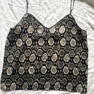 topshop snakeskin tank top
